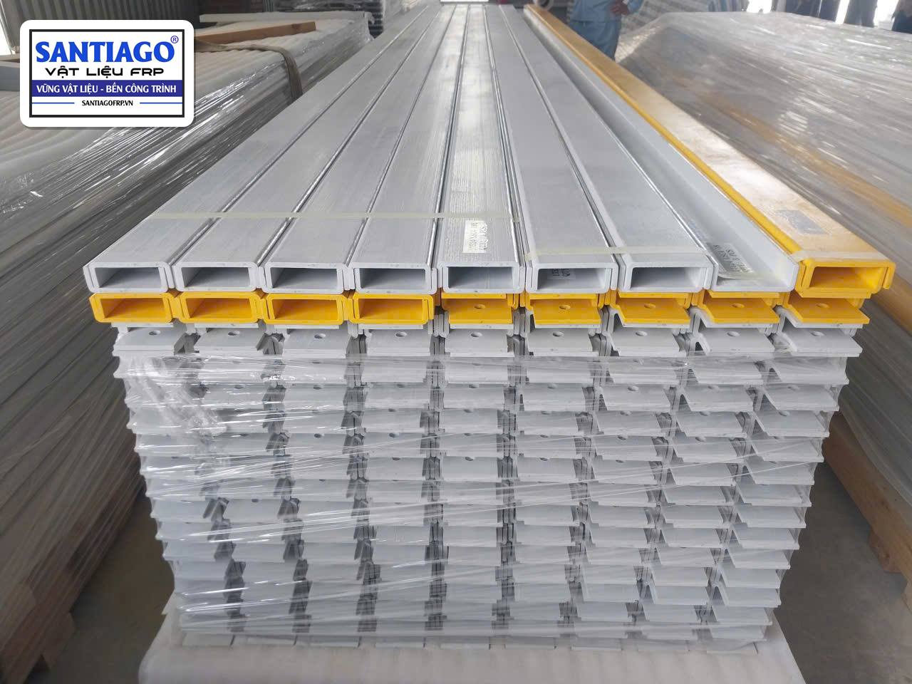 Bó thanh chữ C composite FRP xếp chồng