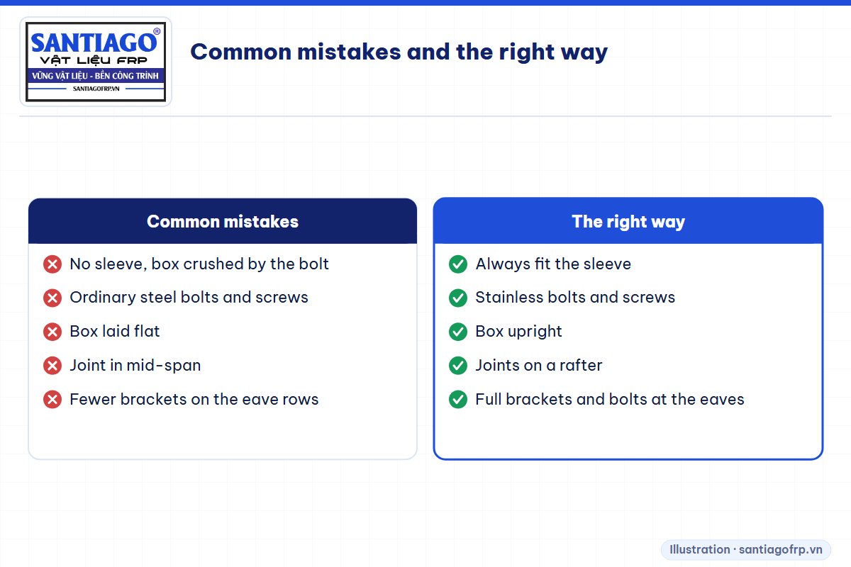 Common installation mistakes and the right way to fit FRP purlins