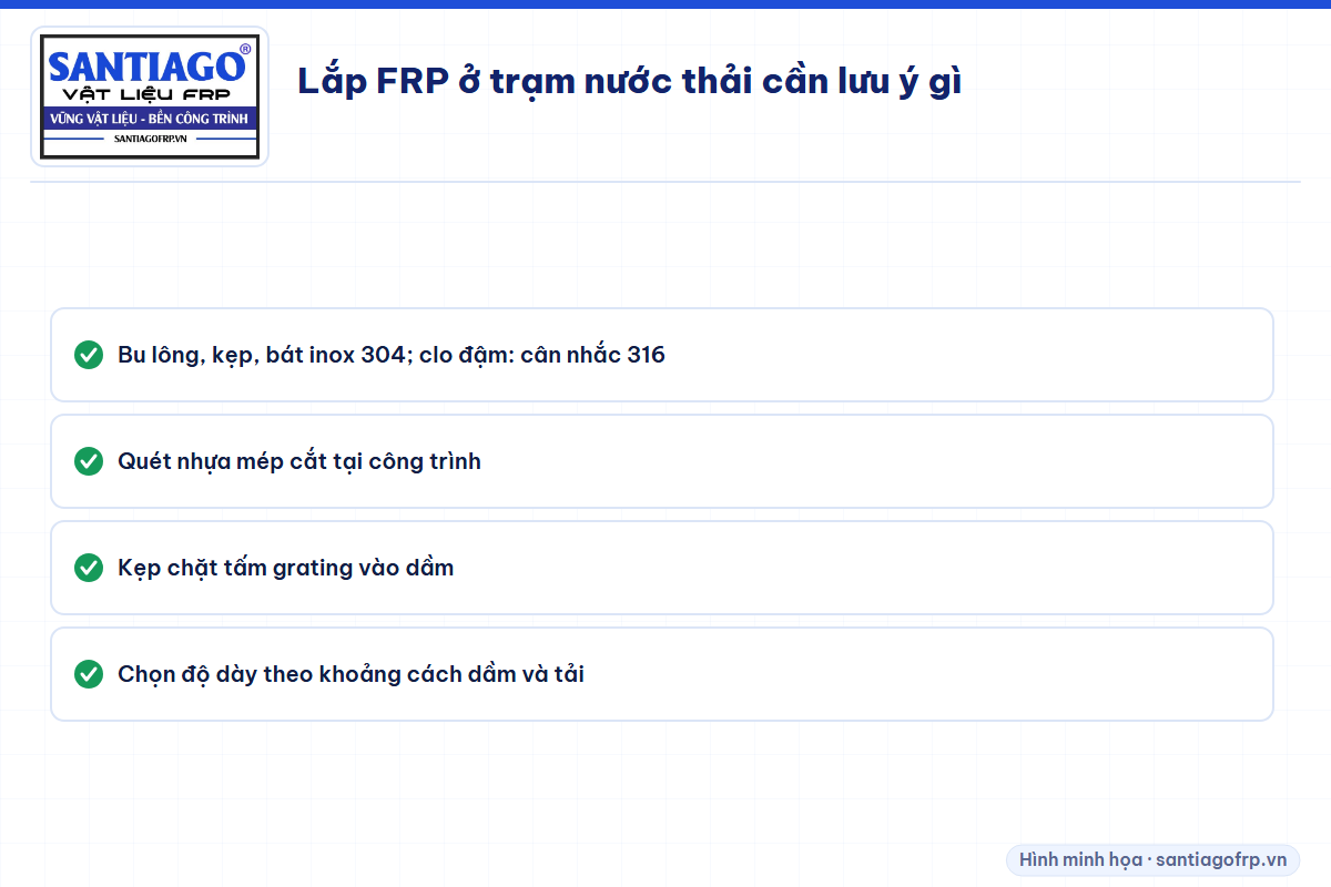 Các lưu ý khi lắp FRP ở trạm xử lý nước thải
