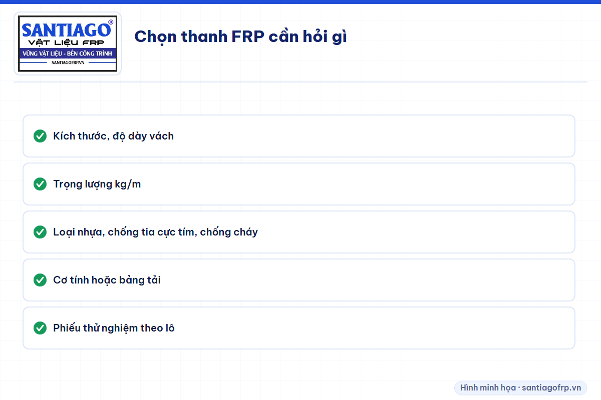 Năm điều cần hỏi khi chọn thanh định hình FRP