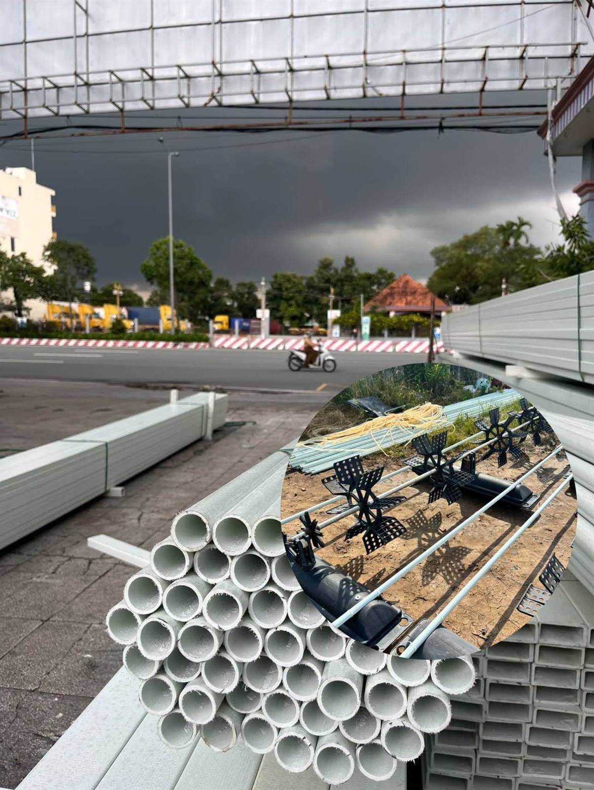 Bó ống composite và quạt nước