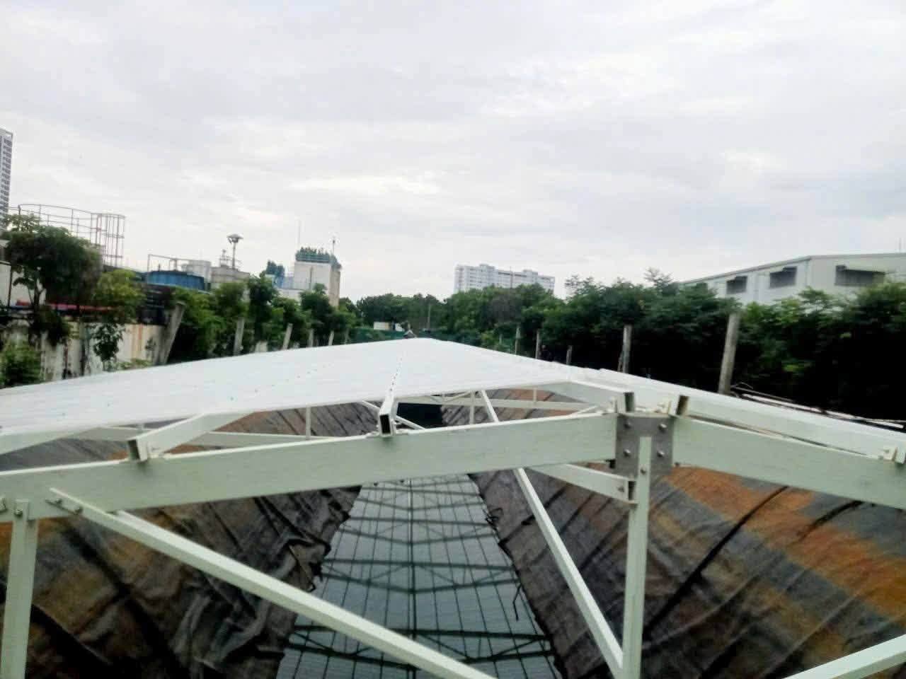 Khung mái composite nhà màng trên cao