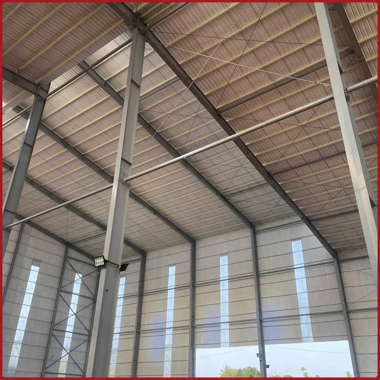 Khung mái nhà xưởng xà gồ composite