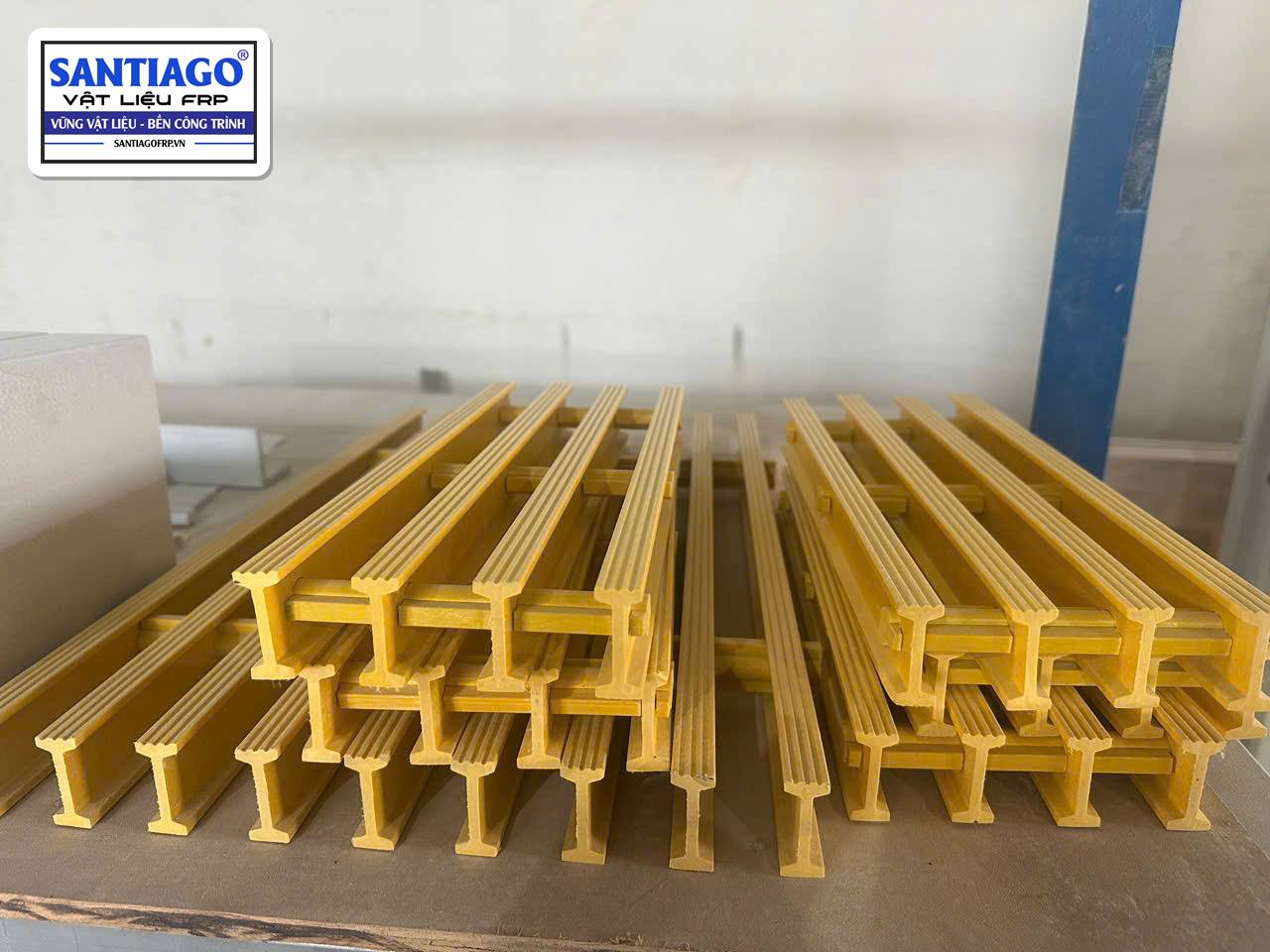 Thanh grating FRP chữ I vàng